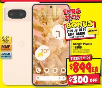 JB Hi-Fi Google Pixel 8 128GB offer