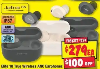 JB Hi-Fi Elite 10 True Wireless ANC Earphones offer