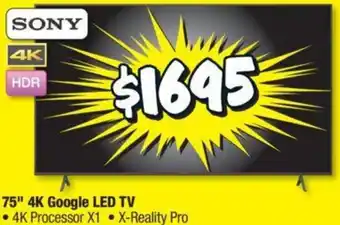 JB Hi-Fi 75" 4K Google LED TV offer