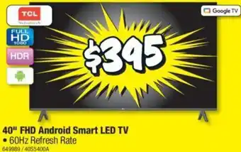 JB Hi-Fi 40" FHD Android Smart LED TV offer