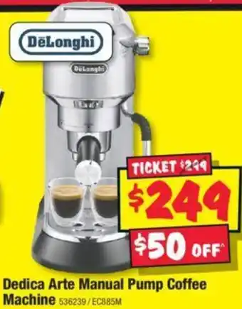 JB Hi-Fi Dedica Arte Manual Pump Coffee Machine offer