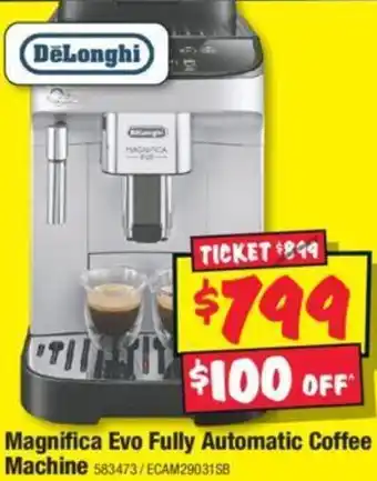 JB Hi-Fi Magnifica Evo Fully Automatic Coffee Machine offer