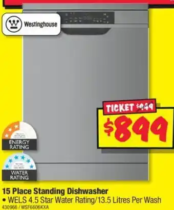 JB Hi-Fi 15 Place Standing Dishwasher offer