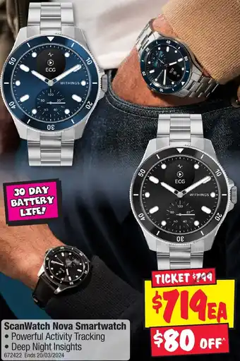 JB Hi-Fi ScanWatch Nova Smartwatch offer