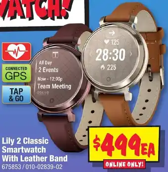 JB Hi-Fi Lily 2 Classic Smartwatch With Leather Band offer