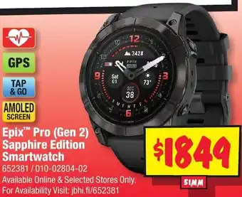 JB Hi-Fi Epix Pro (Gen 2) Sapphire Edition Smartwatch offer