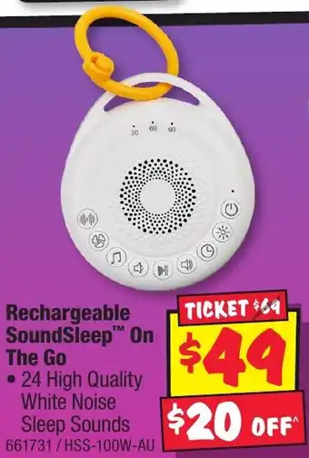 JB Hi-Fi Rechargeable SoundSleep On The Go offer