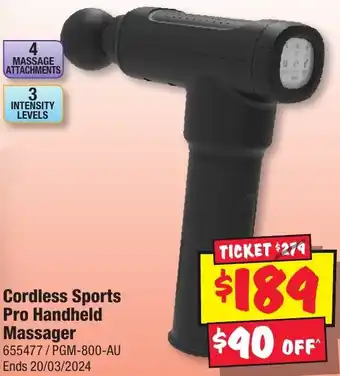 JB Hi-Fi Cordless Sports Pro Handheld Massager offer