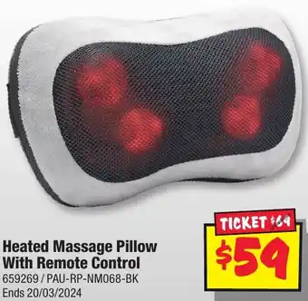 JB Hi-Fi Heated Massage Pillow With Remote Control offer