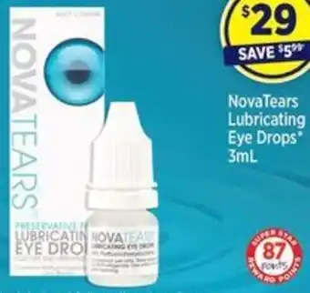 Star Discount Chemist NovaTears Lubricating Eye Drops offer