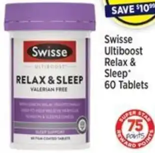 Star Discount Chemist Swisse Ultiboost Relax & Sleep 60 Tablets offer