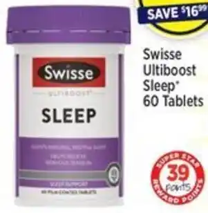 Star Discount Chemist Swisse Ultiboost Sleep 60 Tablets offer