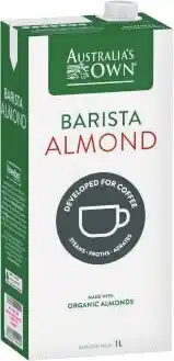 Coles Australiau2019s Own Barista Almond Long Life Milk 1 Litre offer