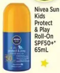 Star Discount Chemist Nivea Sun Kids Protect & Play Roll-On SPF50+ 65mL offer