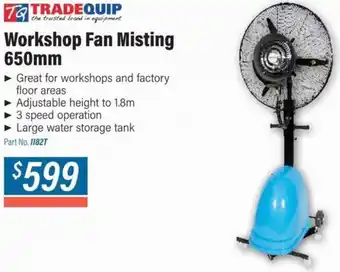 Burson Auto Parts Workshop Fan Misting 650mm offer