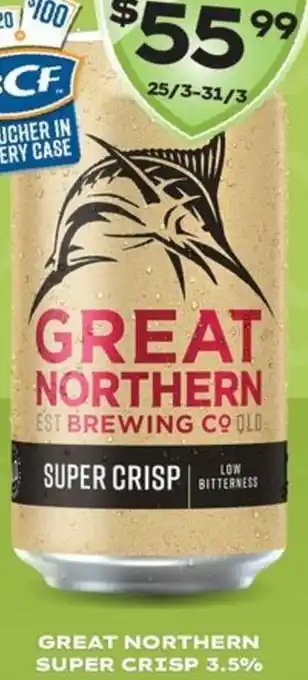 Thirsty Camel GREAT NORTHERN SUPER CRISP 3.5% offer