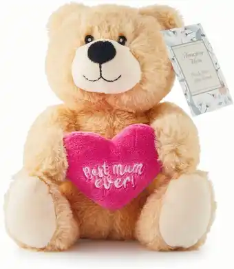 Coles Bear with Heart 20cm offer