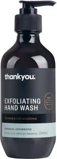 Thankyou Botanical Cedarwood Exfoliating Hand Wash 250mL