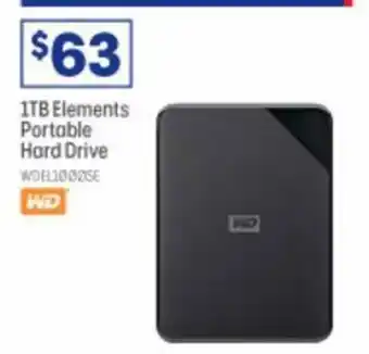 Officeworks 1TB Elements Portable Hard Drive offer