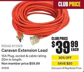 SuperCheap Auto Caravan Extension Lead offer