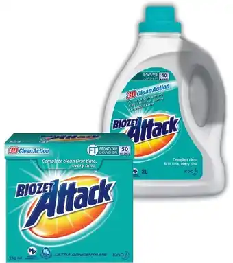 IGA Biozet Attack Laundry Powder 2kg or Liquid 2 Litre offer