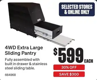 SuperCheap Auto 4WD Extra Large Sliding Pantry offer