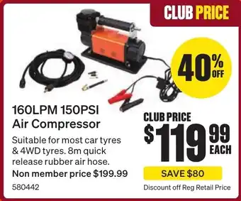160LPM 150PSI Air Compressor