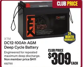 SuperCheap Auto DC12-100Ah AGM Deep Cycle Battery offer