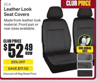 SuperCheap Auto Leather Look Seat Covers offer