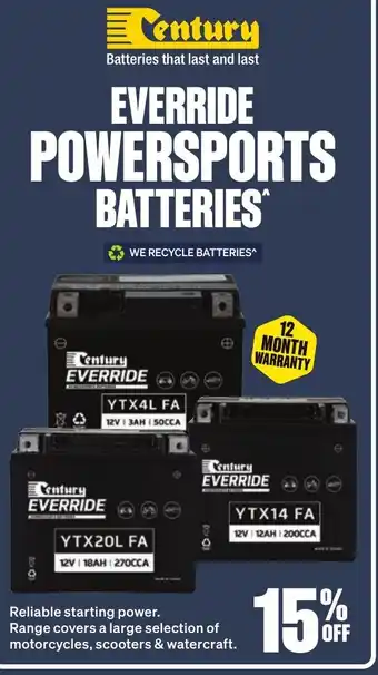 SuperCheap Auto EVERRIDE POWERSPORTS BATTERIES offer