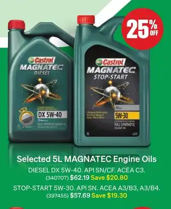 SuperCheap Auto Selected 5L MAGNATEC Engine Oils offer
