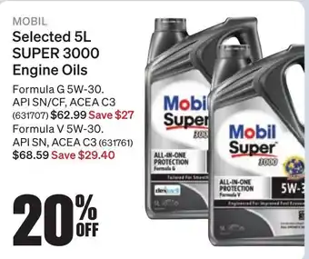 SuperCheap Auto Selected 5L SUPER 3000 Engine Oils offer