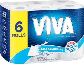 Coles Viva Paper Towel White 6 Pack offer