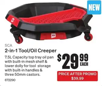 SuperCheap Auto 2-in-1 Tool/Oil Creeper offer