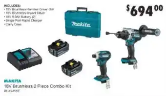 18V Brushless 2 Piece Combo Kit