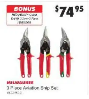 United Tools 3 Piece Aviation Snip Set offer