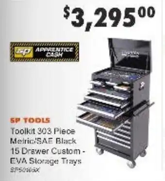 United Tools Toolkit 303 Piece Metric/SAF Black 15 Drawer Custom- EVA Storage Trays offer