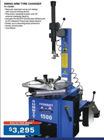 Burson Auto Parts SWING ARM TYRE CHANGER offer