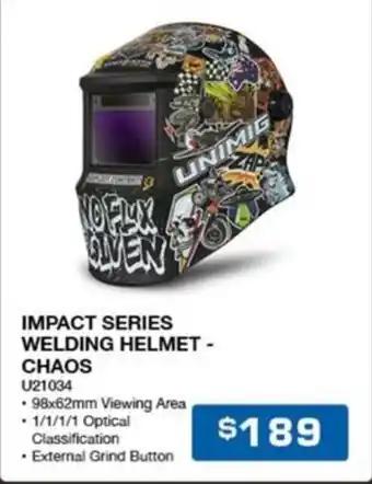 Burson Auto Parts IMPACT SERIES LINIMIG WELDING HELMET - CHAOS offer