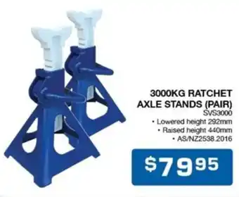 Burson Auto Parts 3000KG RATCHET AXLE STANDS PAIR offer