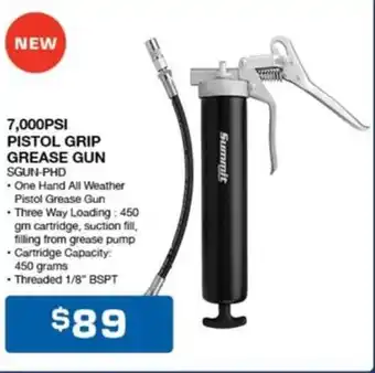 7,000PSI PISTOL GRIP GREASE GUN