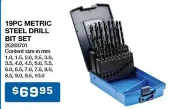 Burson Auto Parts 19PC METRIC STEEL DRILL BIT SET offer