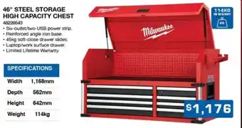 46" STEEL STORAGE HIGH CAPACITY CHEST