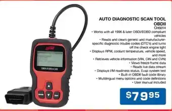 Burson Auto Parts AUTO DIAGNOSTIC SCAN TOOL OBDII offer