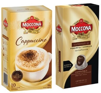 IGA Moccona Coffee Capsules or Sachets 10 Pack Selected Varieties offer