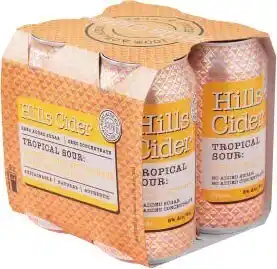 Coles The Hills Tropical Sour Cider Cans 4x375mL offer