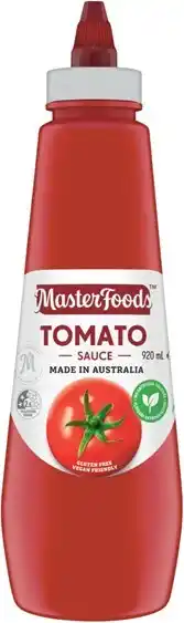 IGA MasterFoods Tomato or Barbecue Squeezy Sauce 920mL offer