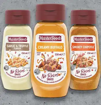 IGA MasterFoods No Rules Sauce 250mL Selected Varieties offer