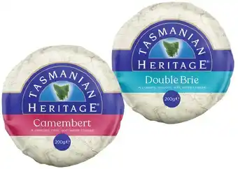 IGA Tasmanian Heritage Double Brie or Camembert 200g offer