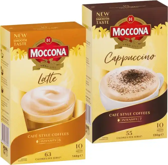 IGA Moccona Coffee Sachets 8‑10 Pack Selected Varieties offer